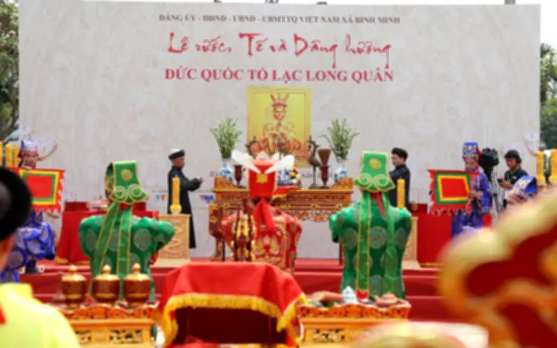 Lễ rước, tế và dâng hương Quốc Tổ Lạc Long Quân tại Lễ hội Bình Đà 2026