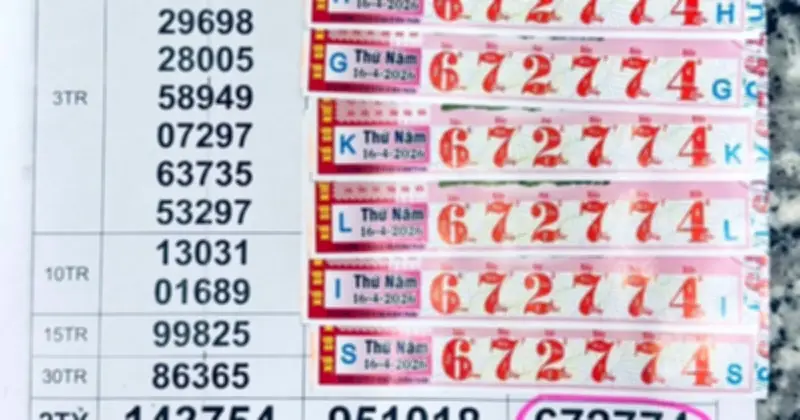 Đà Lạt: 16 tờ vé số trúng độc đắc 32 tỷ đồng, 7 người cùng đổi thưởng