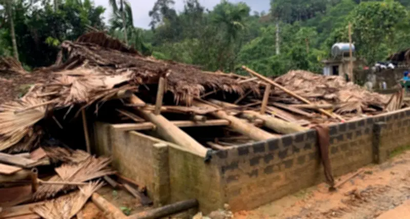 Mưa lớn kèm giông lốc tại Thanh Hóa làm sập nhà, một bé trai 13 tuổi tử vong