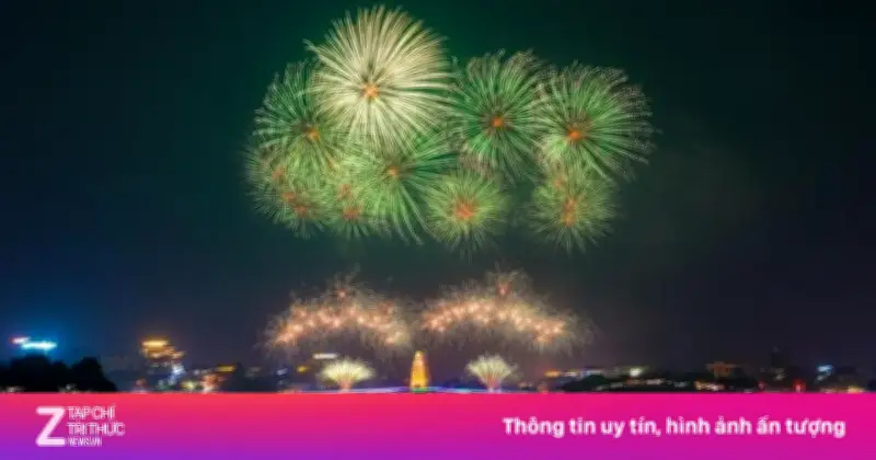 Màn pháo hoa rực rỡ mừng Giỗ Tổ Hùng Vương tại Phú Thọ