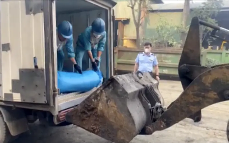 Một tấn lòng lợn đang phân hủy sắp tuồn ra thị trường trước ngày nghỉ lễ