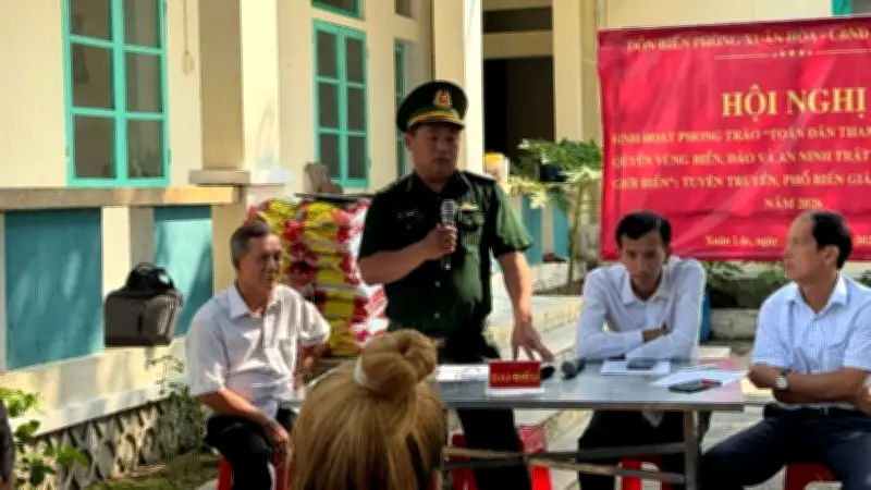 Đồn Biên phòng Xuân Hòa tổ chức hội nghị phong trào toàn dân bảo vệ chủ quyền biển đảo