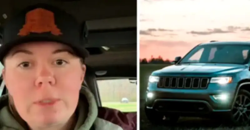 Nữ tài xế sạc pin quạt cầm tay trong ô tô, chiếc xe Jeep bốc cháy dữ dội