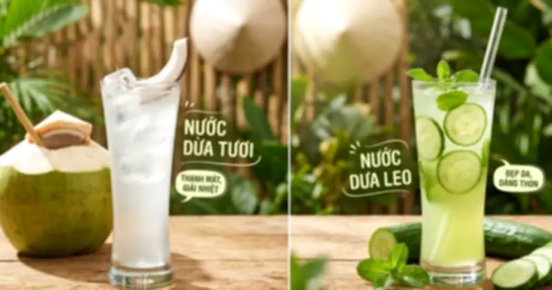 Nước dừa hay nước dưa leo: Loại nào tốt hơn cho sức khỏe?