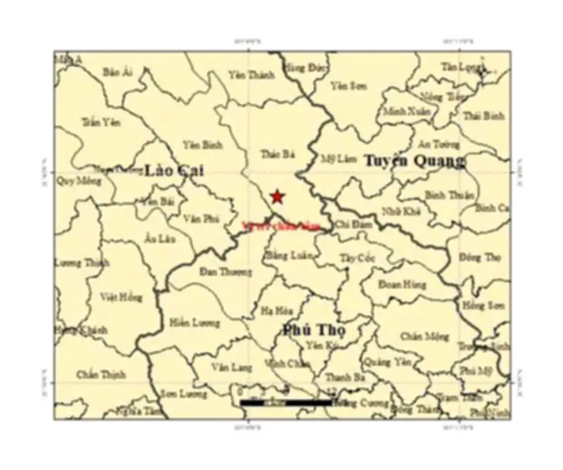 Động đất 3.0 độ rung nhẹ tại Lào Cai, người dân cảm nhận rung lắc nhưng không thiệt hại