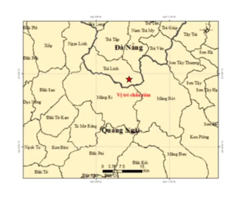 Động đất liên tiếp 5 trận tại Đà Nẵng và Quảng Ngãi, chuyên gia cảnh báo