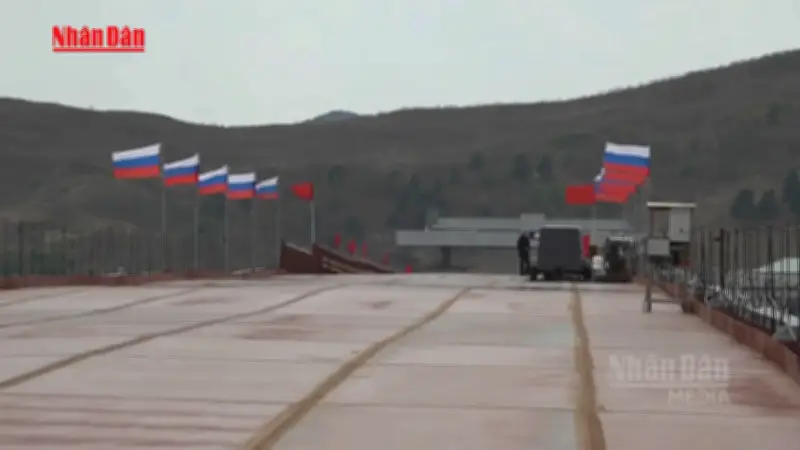 Nga và Triều Tiên đẩy nhanh tiến độ hoàn thiện cầu nối qua sông Tumen