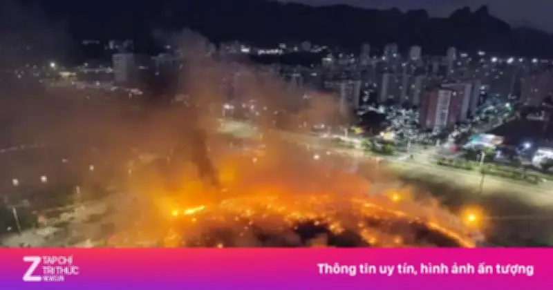 Nhà thi đấu xe đạp Olympic Rio bốc cháy lần thứ ba, mái vòm bị phá hủy