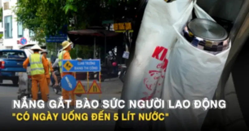 Nắng gắt TP.HCM bào mòn sức khỏe người lao động tự do: 'Có ngày uống 5 lít nước'