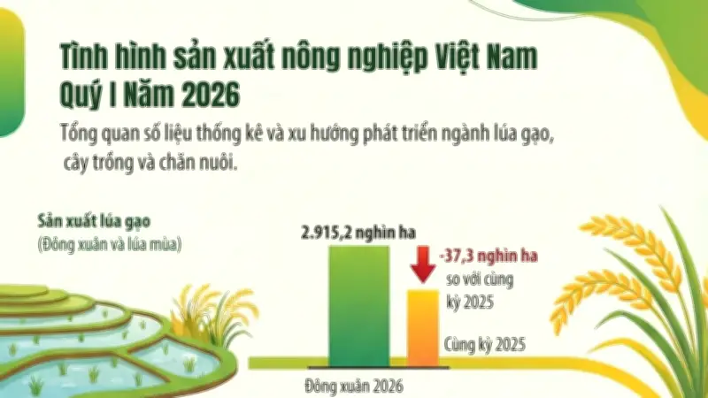 Nông nghiệp Quý I/2026: Chuyển dịch cơ cấu tích cực, sản xuất ổn định và tăng trưởng bền vững