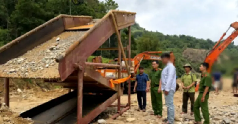 Đà Nẵng triệt phá điểm khai thác vàng trái phép tại xã Trà Vân