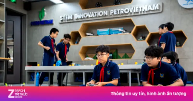 Phòng học STEM đẳng cấp tại THCS Cầu Giấy: Nơi robot và ý tưởng khoa học được thăng hoa