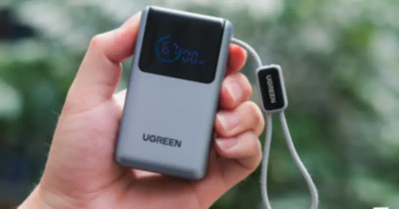 Pin dự phòng Ugreen 10.000mAh 55W: Thiết kế nhỏ gọn, sạc được MacBook