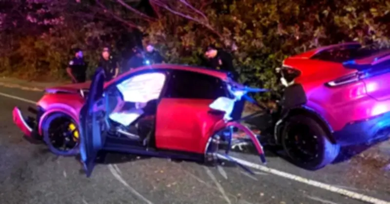 Porsche gặp tai nạn kinh hoàng, bị xe lam đâm đôi đổ cháy, tài xế sống sót thần kỳ