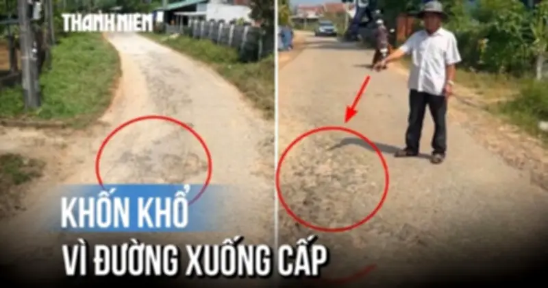 Quảng Ngãi: Đường DH09 xuống cấp nghiêm trọng, người dân đi lại khổ sở