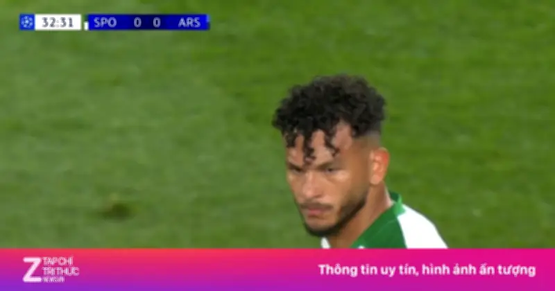 Sự cố 'thẻ vàng ma' gây hỗn loạn trận Sporting - Arsenal tại Champions League