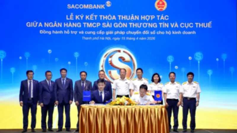 Sacombank và Cục Thuế hợp tác hỗ trợ hộ kinh doanh chuyển đổi số
