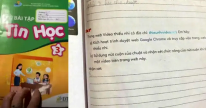 Sách Tin Học Lớp 3 Chứa Link Độc Hại, Phụ Huynh Sốc Khi Con Truy Cập Nội Dung Đồi Trụy