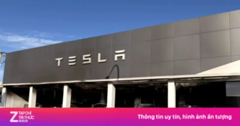 Showroom Tesla tại Sydney bị phóng hỏa giữa đêm, nhiều xe điện bị thiêu rụi