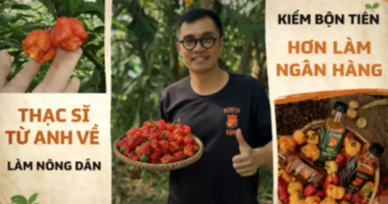 Từ nhân viên ngân hàng Hà Nội đến nông dân trồng ớt cay nhất thế giới tại Nha Trang