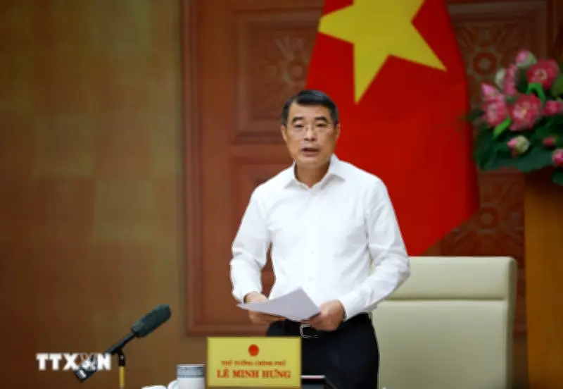 Thủ tướng Lê Minh Hưng làm việc với lãnh đạo Ngân hàng Nhà nước
