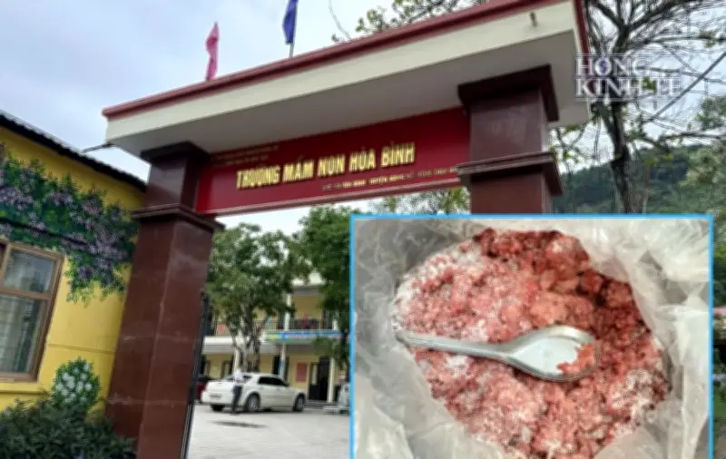 Thái Nguyên: Xác minh vụ thực phẩm không an toàn tại trường mầm non Hòa Bình