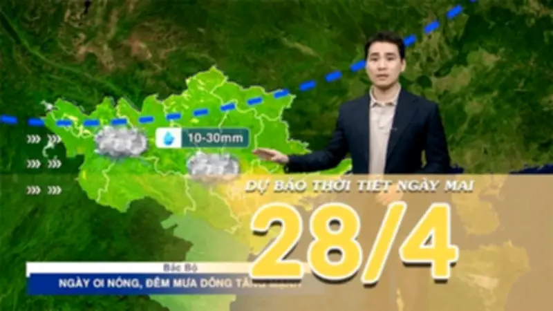 Thời tiết Bắc Bộ chuyển mưa dông, vùng núi có mưa to