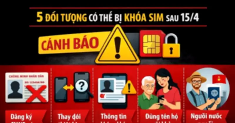 Thông tư 08/2026 chính thức hiệu lực: 5 trường hợp người dùng có thể bị khóa SIM di động