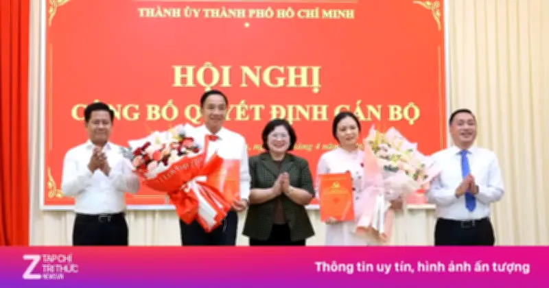 Thành ủy TP.HCM điều động hai nhân sự chủ chốt: Ông Trần Quốc Khánh làm Phó giám đốc Sở Nội vụ, bà Huỳnh Thị Phúc làm Bí thư Đảng ủy phường Tân Thành