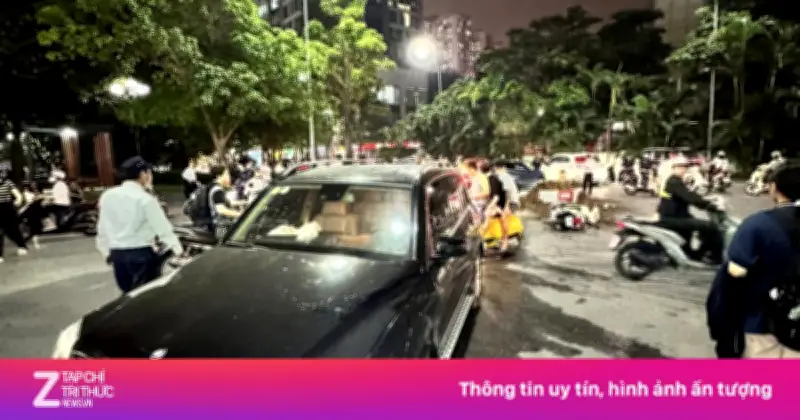 Tài xế Mercedes vi phạm nồng độ cồn gây tai nạn liên hoàn ở Hà Nội