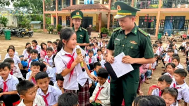 Tiết học biên cương ôn lại lịch sử hào hùng cho học sinh vùng biên