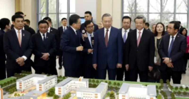 Tổng Bí thư Tô Lâm khảo sát khu mới Hùng An trong chuyến thăm Trung Quốc