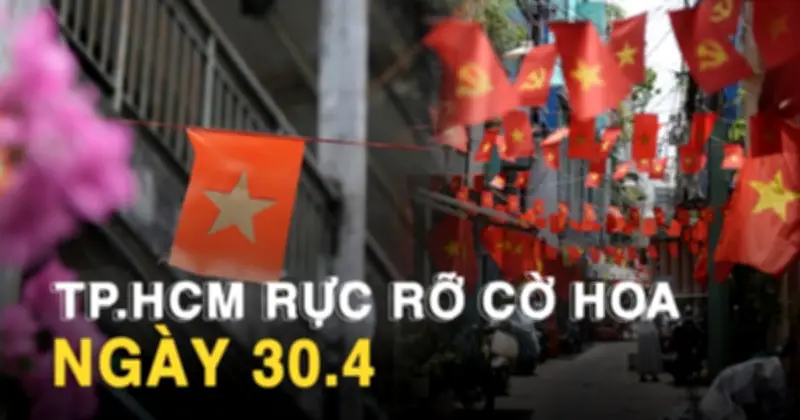 TP.HCM rực rỡ cờ đỏ sao vàng ngày 30.4: Niềm tự hào từ phố lớn đến hẻm nhỏ