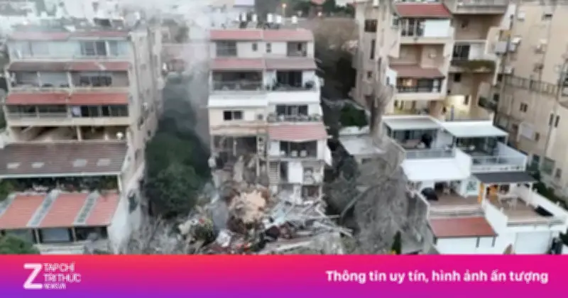 Video ghi lại khoảnh khắc tên lửa Iran đánh trúng tòa chung cư tại Israel