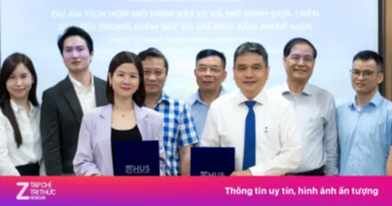 VinFuture và Đại học Khoa học Tự nhiên tạo 'lá chắn số' chống xâm nhập mặn tại Đồng bằng sông Hồng