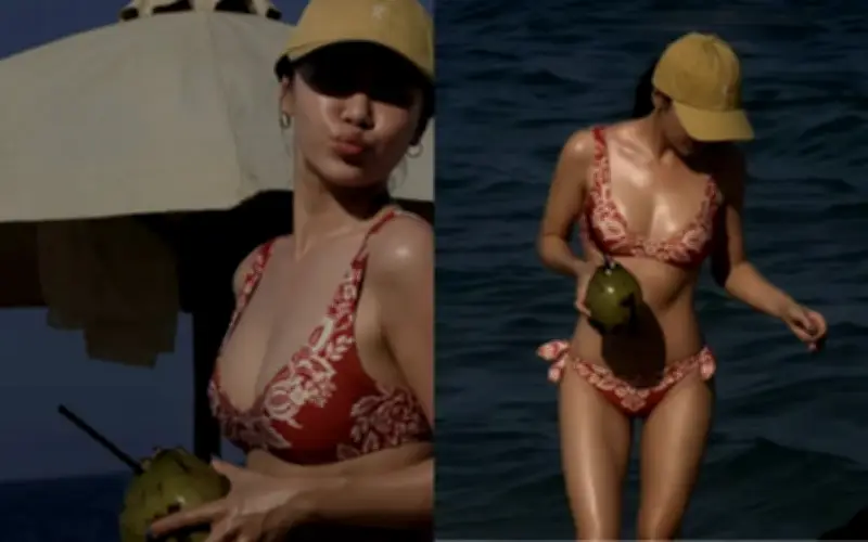 Vân Mai Hương 31 tuổi diện bikini bốc lửa, làn da nâu nổi bật trên bãi biển