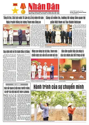 Báo Nhân Dân số 25714: Đưa tin về các vấn đề chính trị, kinh tế và xã hội nổi bật