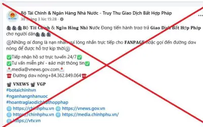Cảnh giác trang Facebook mạo danh Bộ Tài chính hỗ trợ thu hồi tiền lừa đảo