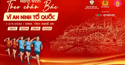 Giải chạy 'Hành trình theo chân Bác' 2026 tại Nghệ An quy tụ hơn 3.000 VĐV