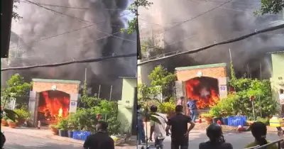 Hỏa hoạn thiêu rụi hàng chục xe máy tại TP.HCM, công an phong tỏa hiện trường