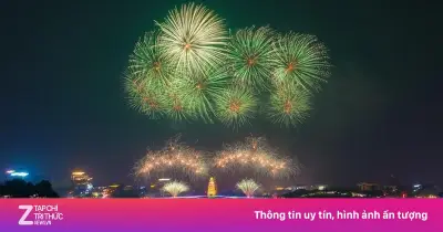 Màn pháo hoa rực rỡ mừng Giỗ Tổ Hùng Vương tại Phú Thọ