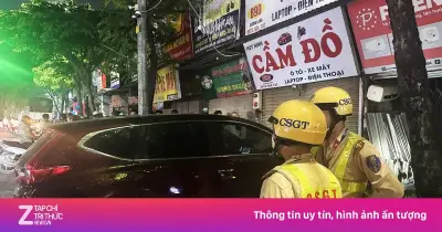 Tài xế vi phạm nồng độ cồn cao, lao ôtô Honda CR-V vào hàng cầm đồ ở Hà Nội