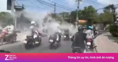 Vĩnh Long: Xử Lý Nhóm Thanh Niên Chạy Xe Ném Bột Mù Mịt Trên Đường