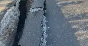 Cà Mau: Lại xảy ra sụt lún đường, mặt đường nứt gãy dài 61 mét