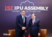 Chủ tịch Quốc hội Trần Thanh Mẫn hội kiến Chủ tịch Thượng viện Bỉ