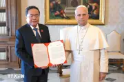 Chủ tịch Quốc hội Trần Thanh Mẫn hội kiến Giáo hoàng Leo XIV tại Vatican
