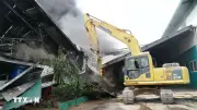 Cháy lớn thiêu rụi nhà xưởng Công ty Tân Đại Hưng tại KCN Nhơn Hội