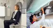 Lý do tiếp viên hàng không luôn ngồi và đặt tay lên đùi khi cất, hạ cánh