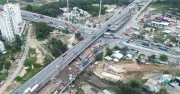 Nút Giao Mỹ Thủy Tăng Tốc Thi Công, Đạt 75% Tiến Độ Tổng Thể