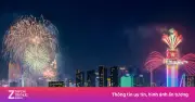 Pháo hoa rực sáng bầu trời TP.HCM mừng 51 năm thống nhất đất nước